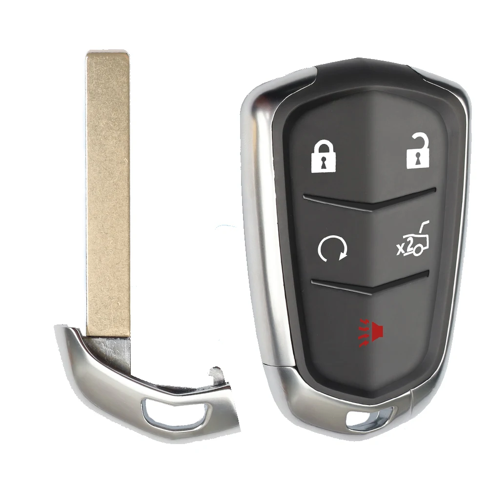 Silky chave de controle remoto do carro para cadillac escalade srx xts esv ats cts hyq2ab 315mhz hyq2eb 433mhz id46 pcf7937e cartão