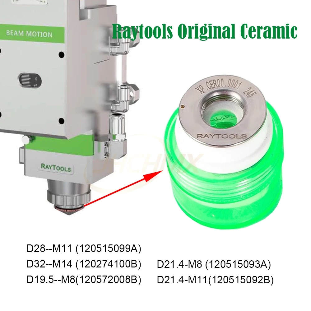 JHCHMX Original Laser Ceramic 3D Nozzle Body Holder Ring Dia.32 28 21.4 19.5 for Raytools BT220 240 BMH110 114 BM114 BS06K