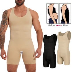 Men Full Body Shaper Sleeveless Slimming Vest Underwear Compression Seam-free Bodysuit Shapewear Tummy Control Faja Para Hombres