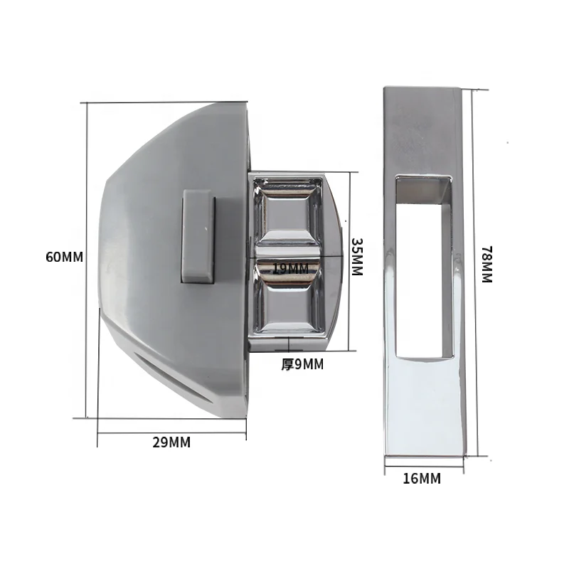 TYTXRV 40*13mm Square Push Button Lock RV Accessory Door Knob Latch for Cupboard & RV Camper Motor Home Caravan 10Pcs/Box
