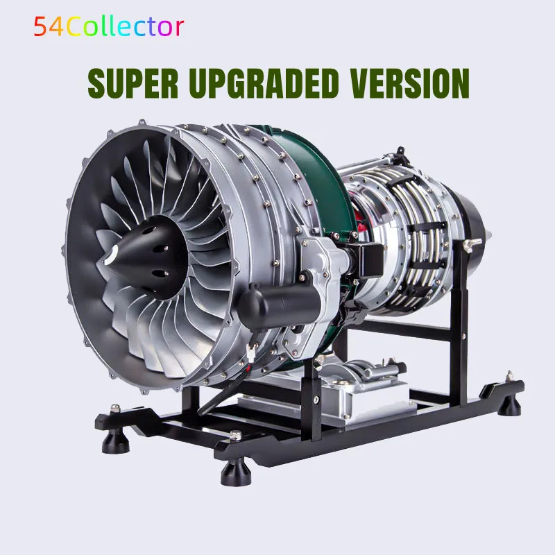 Homemade two-wheel turbofan engine assembly kit, electric aircraft model, Aviation turbofan engine, 1/10