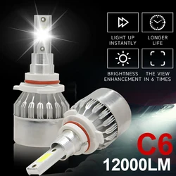 H4 9003 HB2 LED Car Headlight 6000K H1 H11 H3 H7 9005 HB3 9006 HB4 H13 C6 Hi/Lo ray Bulbs Light 36W 12V 8000LM fan Led Lamp