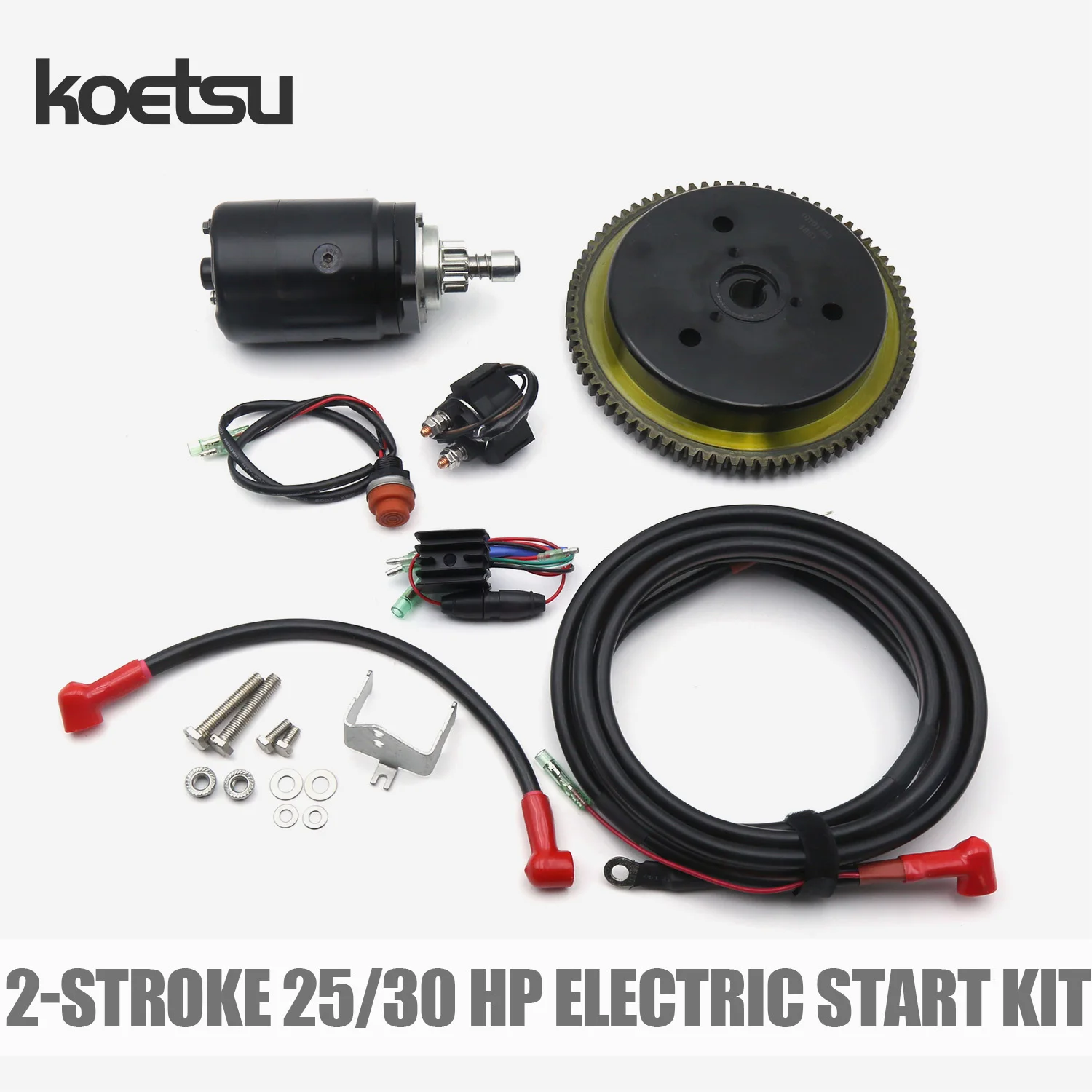KOETSU Electric Start Kit — Compatible with Tohatsu 25/30 HP 2-Stroke Outboard Motors 3P0-06091-1 346-76010-0