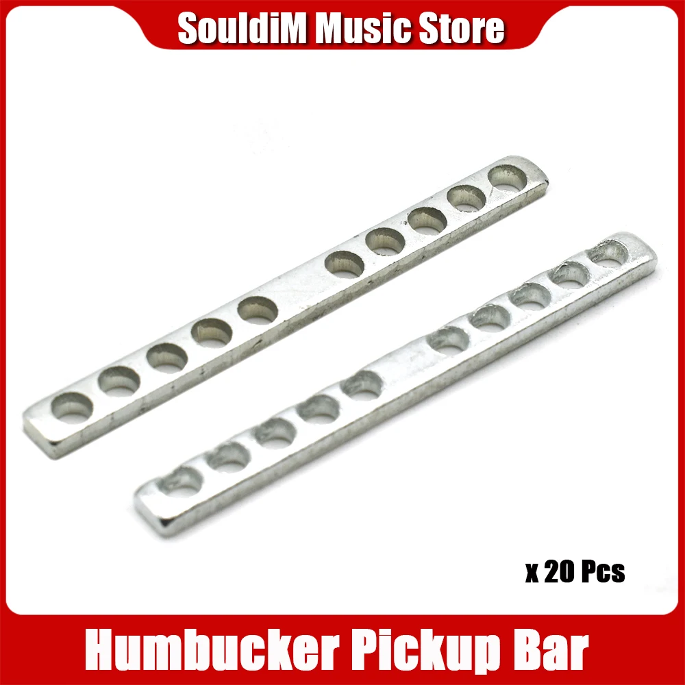 10Pair Electric Guitar 6 Hole Humbucker Pickup Metal Spacer Bars Pole Spacing 50mm 52mm Neck Bridge for choose