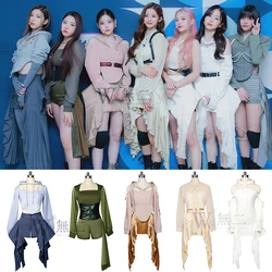 New Women Group Stage Performance Costumes Modern Jazz Dance Clothing Nightclub Female Singer Festival Kpop Rave Outfits DWY7718