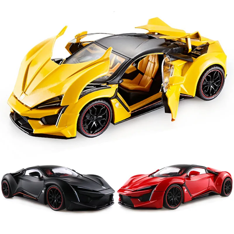 1:32 1:24 Lykan Hypersport Fenyr Gegoten Lichtmetalen Auto Model Collectibles Jongen Verjaardagscadeau Kinderen Speelgoed Auto Gratis Verzending