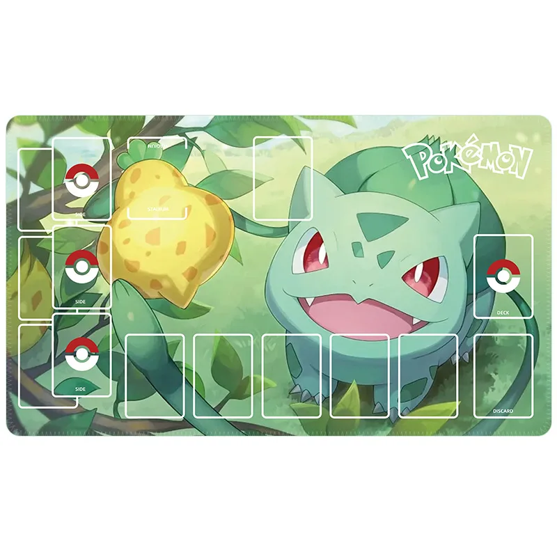 Anime Pokemon Dedicated Game Battle Card Mat Snorlax Bulbasaur 60*35cm Anti-slip Game Battle Card Mat Anime Collection Card