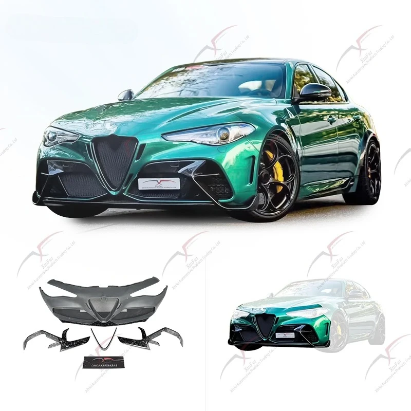 

Car Bumper Modification Carbon Fiber Front Bumper Suitable for Alfa Romeo Giulia Modified GTAM Body Kit Decorative Accessories