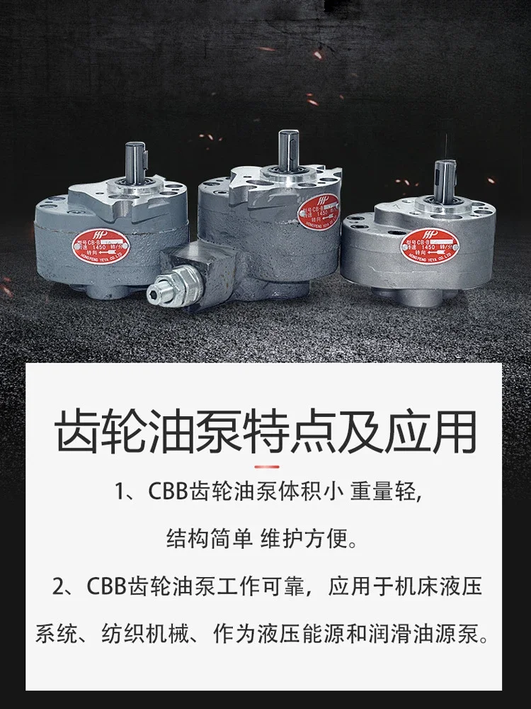 Hydraulic Gear Pump CB-B6 B10 B16 B20 B25 B32 CBB Sawing Machine Lubricating Hydraulic Gear Oil Pump