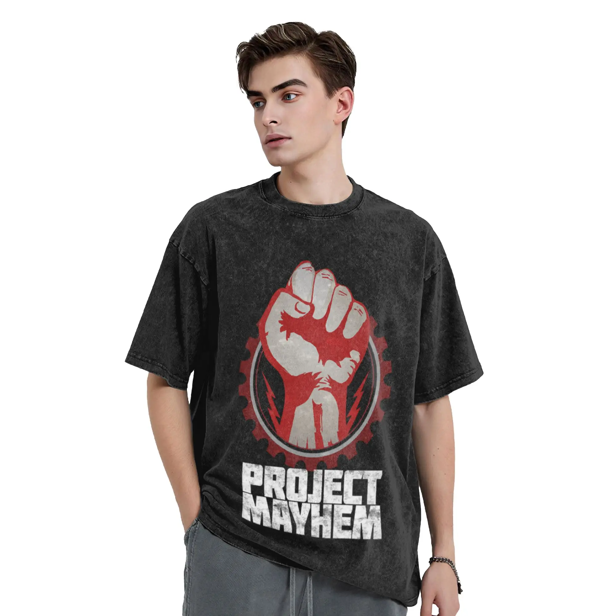 Fight Club Project Mayhem Design Unique Comfort A T-Shirt Oversized Short Sleeve Men's Women's Cotton Tees Tops