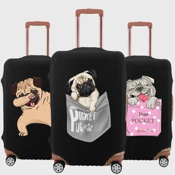 Funda de equipaje con estampado de cachorro, cubierta protectora extraíble, más gruesa, a prueba de polvo, adecuada para accesorios de viaje de 18-32 pulgadas