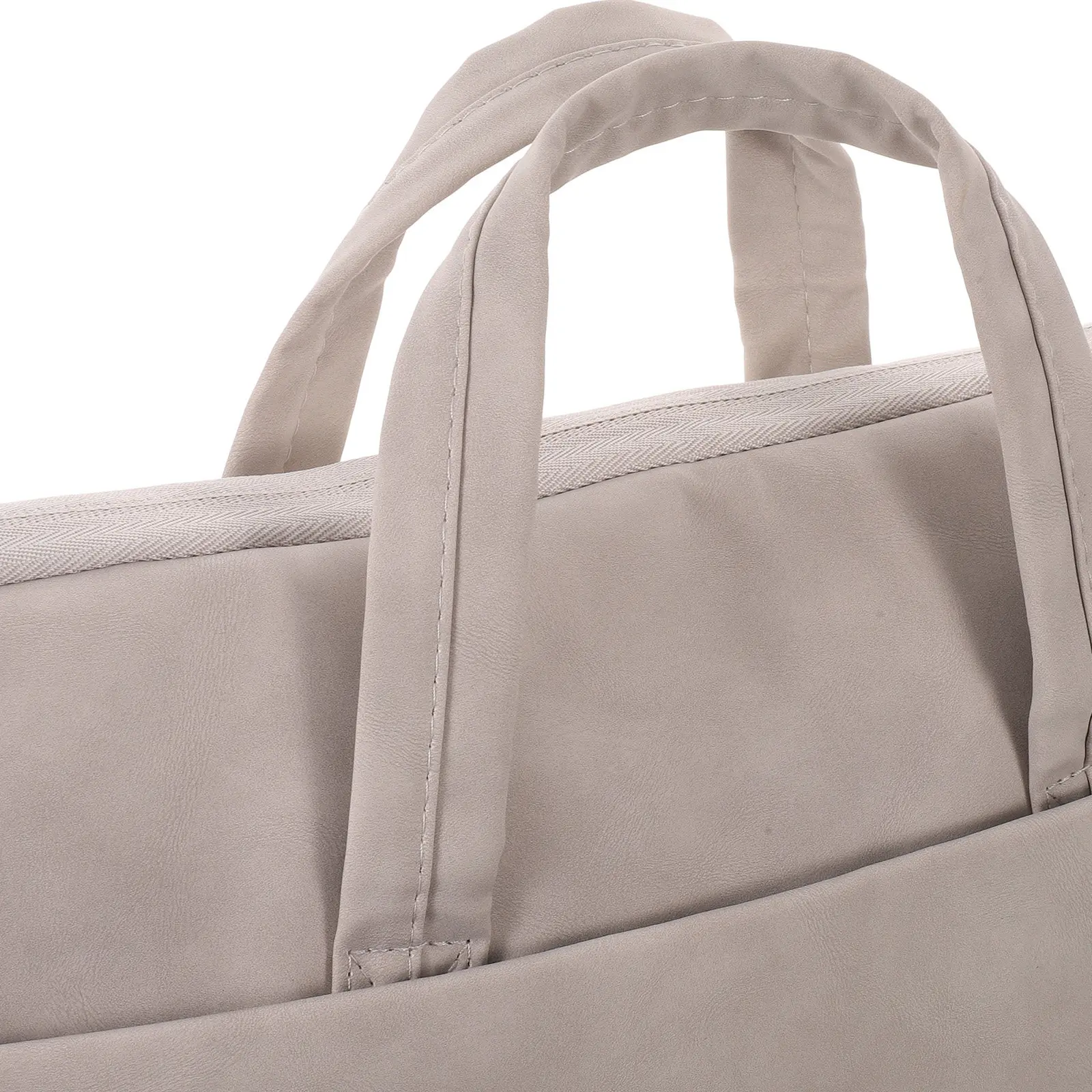 Laptop Sleeve Bag Handheld Briefcase Style 15.6 16 Inch Full Opening Light Gray Shockproof Waterproof Daily Commute