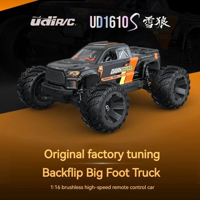 Yudi UD1610s vehículo todoterreno de alta velocidad 1/16 escala completa sin escobillas Flip Rc coche de Control remoto coche de escalada eléctrico modelo de juguete