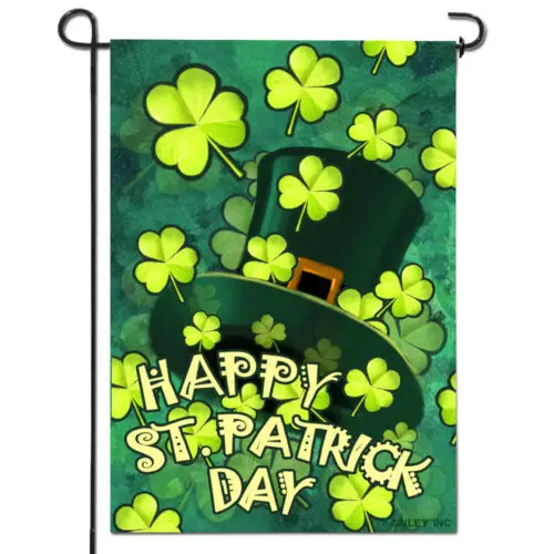Anley Premium Happy St. Patrick's Day Garden Flag Double Sided 18 x 12.5 Inch ZZU WWL IIC