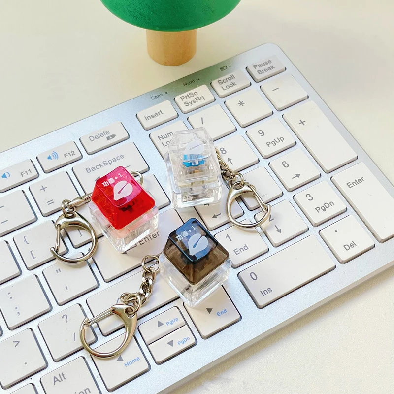 Decompression Keychain Mechanical Keyboard Button Keyring Fingertip Key Cap Pendant Antistress Toy