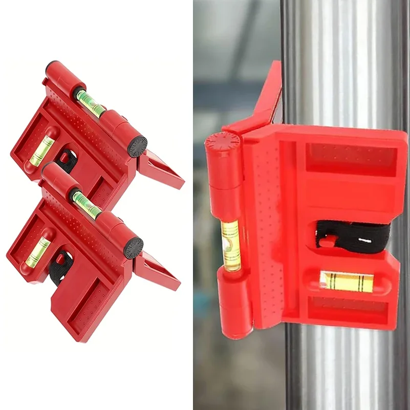Magnetic Column Level, Adjustable Folding Column Level with Elastic Ring Level, suitable for Pipeline Tree Columns