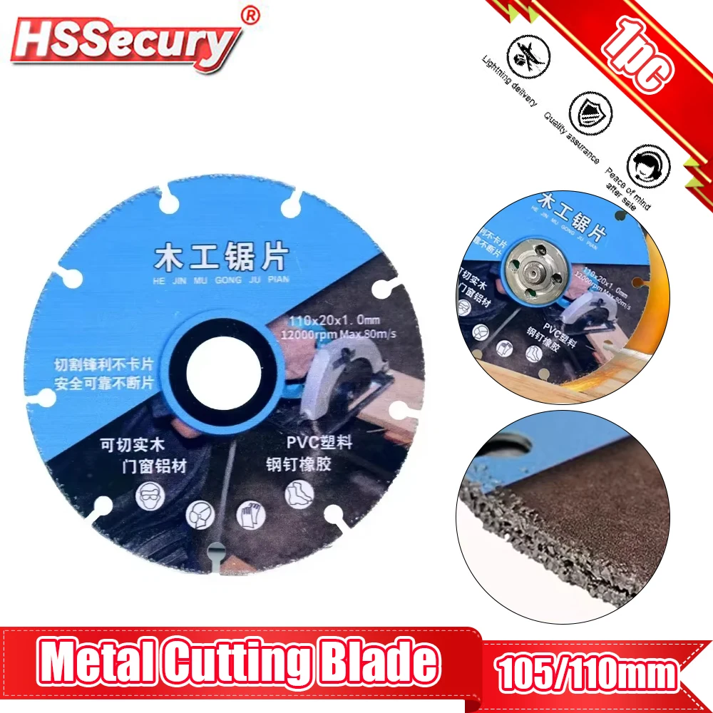 Woodworking Metal Cutting Blade Cutting 105/110mm Woodworking Circular Saw Blade Wheel Angle Grinder Electric Tool Diamond