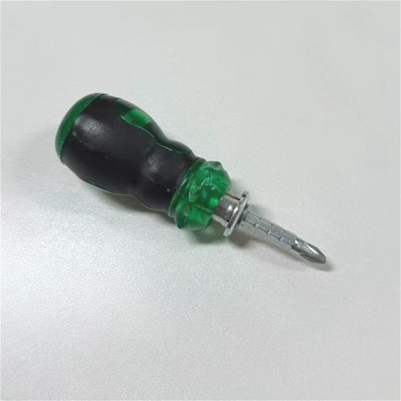 1 pz cacciavite a cricchetto a doppia testa manico corto cacciavite a taglio/sPhillips cacciavite telescopico in acciaio al cromo vanadio