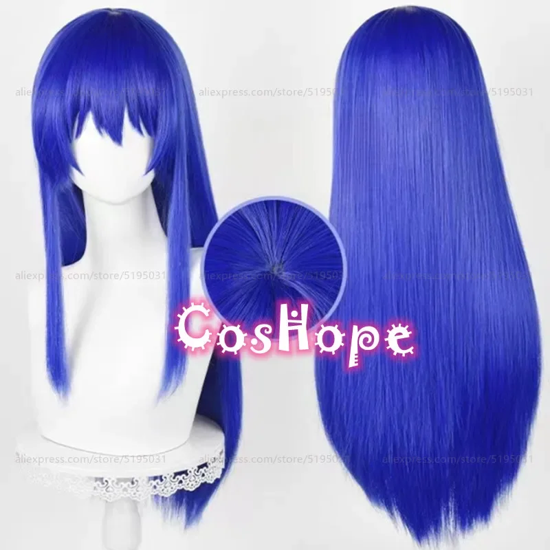 Terihashi kokomi cosplay wig 60cm blue purple wig anime cosplay wig heat resistant synthetic wigs