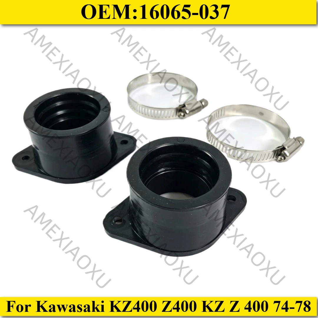AMEXIAOXU 16065-037 Intake Manifold Boot Joint Insulator Fit For Kawasaki KZ400 Z400 KZ Z 400 74-78 Spare Parts