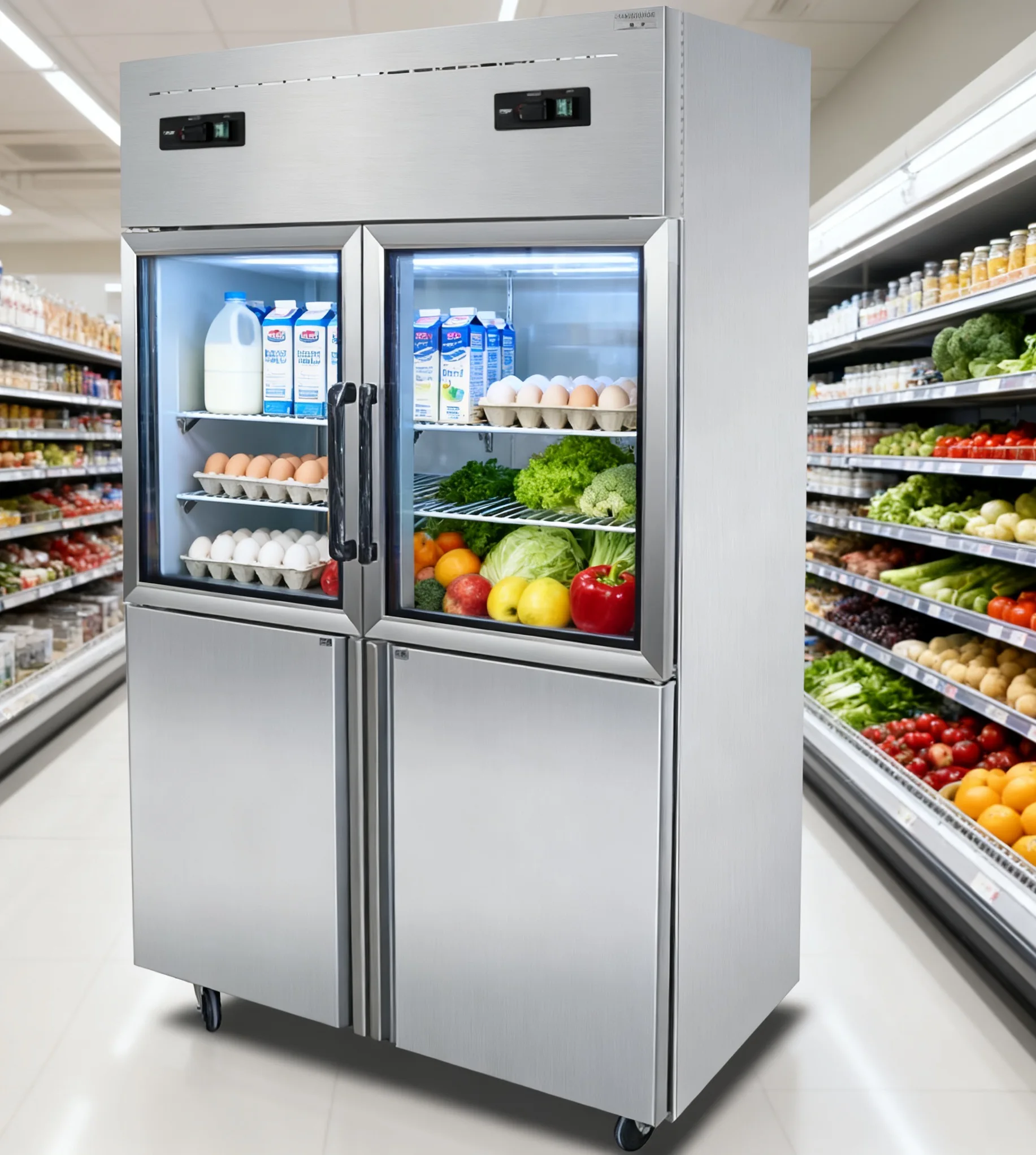 

Food-grade 304 Stainless Steel Hot-selling New-style Commercial Upright Refrigerator Efficient and Durable Factory Direct Sales
