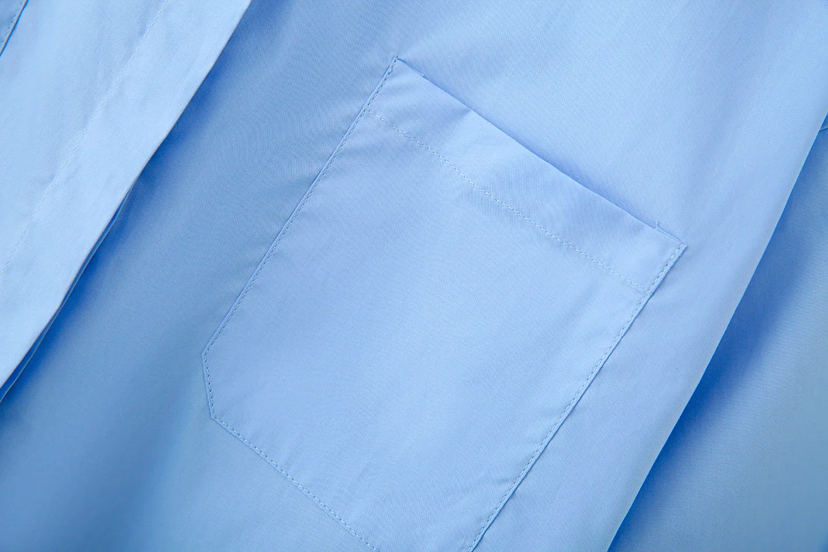 BSK & TRAF قميص قصير من القطن بأكمام قصيرة من BSK & TRAF 2025 صيفي جديد للسيدات ذو طية صدر السترة ملابس علوية غير رسمية قميص ركاب مستقيم