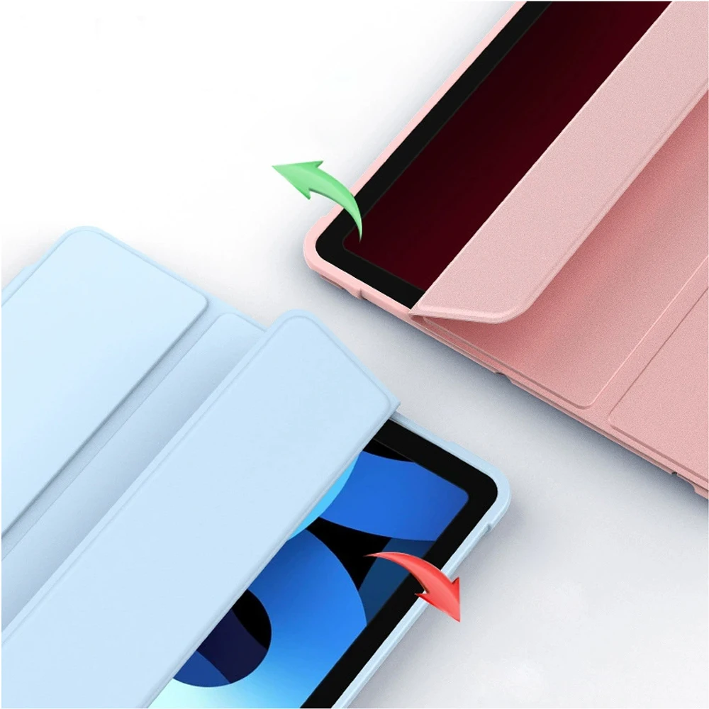 Pencil Case for iPad 9.7 10.2 10.5 5th 6th 7th 8th 9th Generation Air 1 2 3 Pro 10.5 Trifold Stand Flip Cover With Pencil Holder image 3