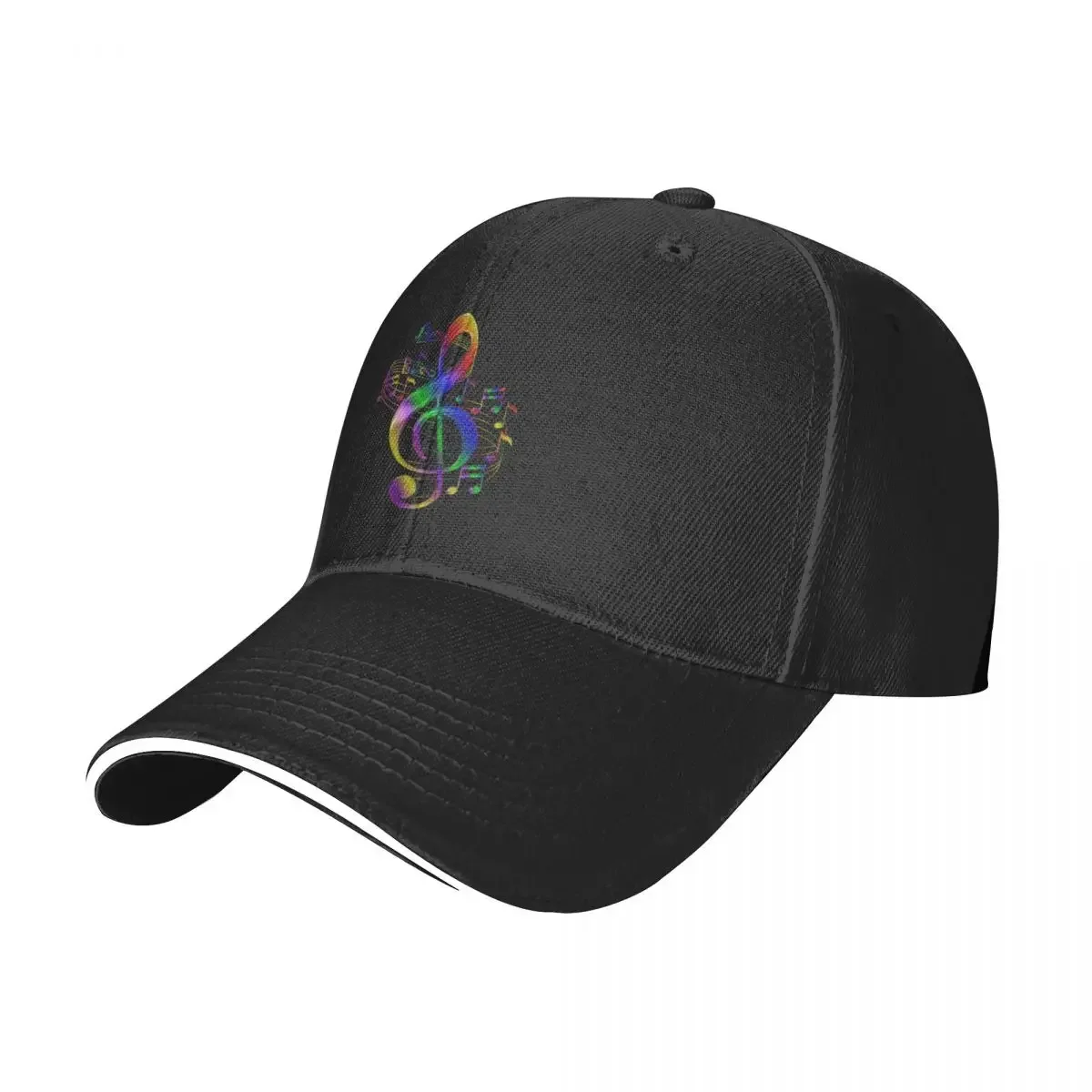 Colorful Treble Clef With Music Notes Baseball Cap Sunscreen cute Hats For Women Men's