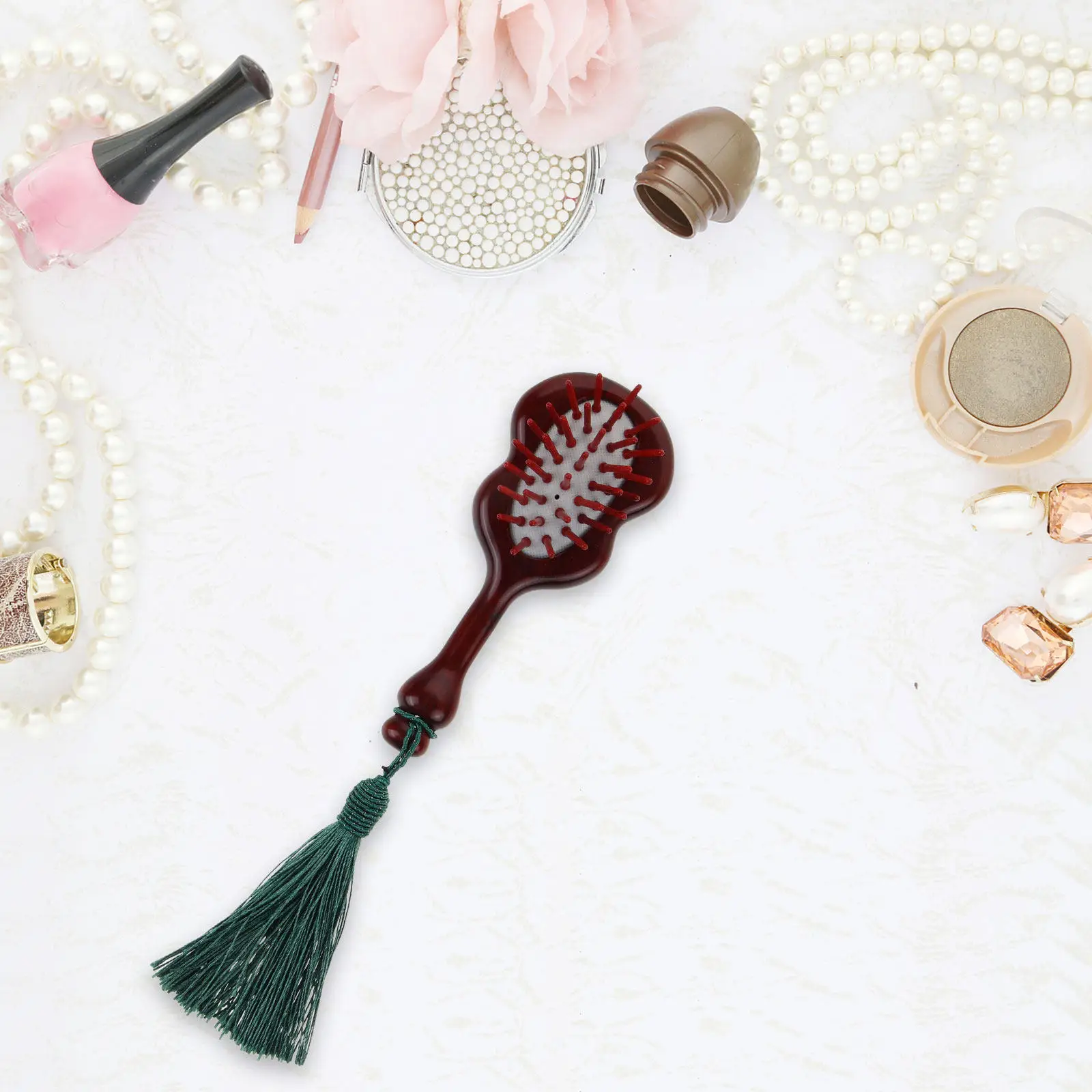 Wood Paddle Hair Brush for Women Massaging Scalp Comb Travel Friendly Compact Detangler Brush Suitable for All Hair Types