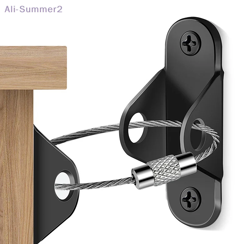 {MX} مجموعة واحدة من مراسي الأثاث المضادة للطرف من الفولاذ المقاوم للصدأ لحزام الزلازل للتدقيق على مثبتات رف الكتب والأثاث على الحائط #2