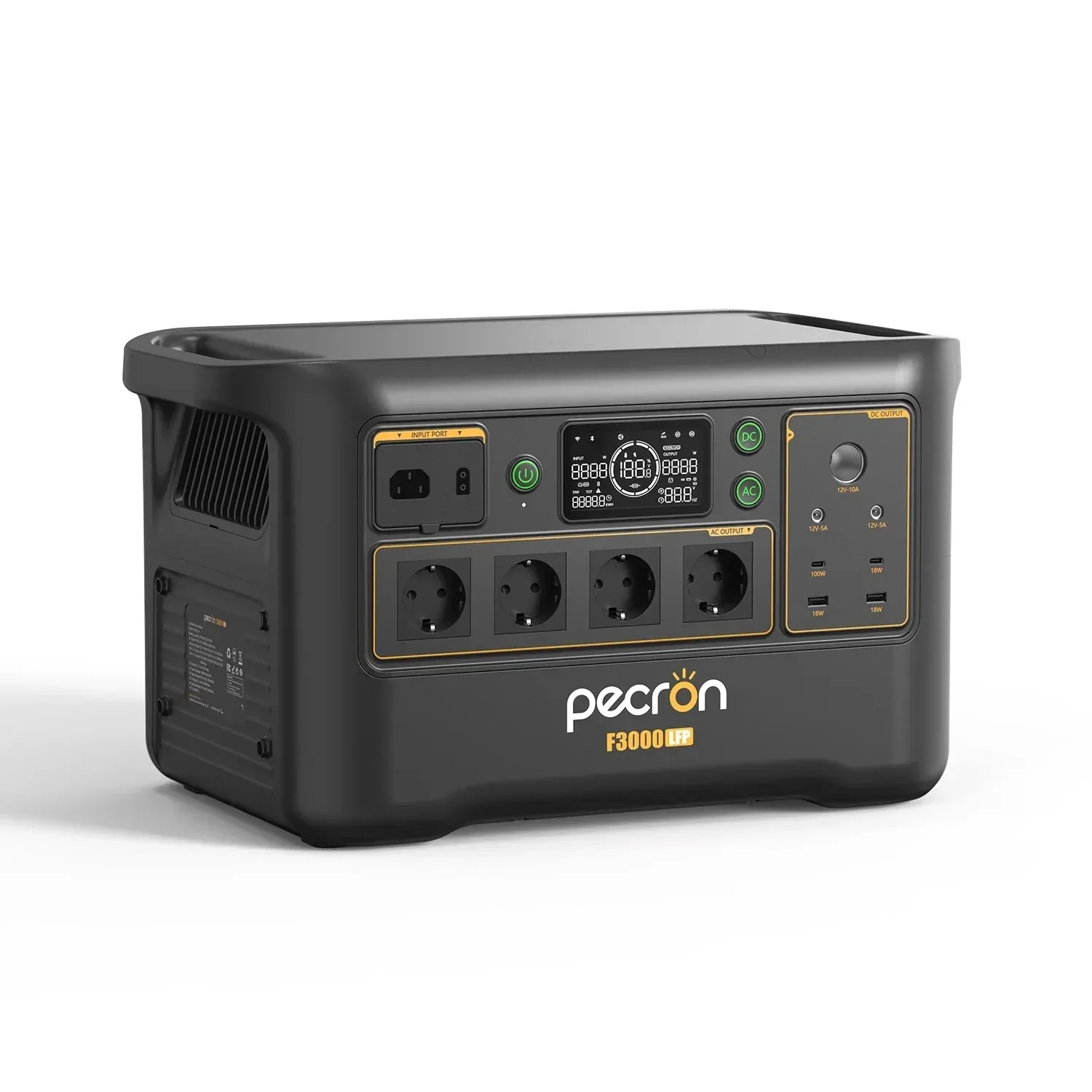 PECRON F3000LFP Tragbare Powerstation 3600W 3072Wh Solargenerator Reine Sinuswelle für Outdoor Camping Wohnmobil Haushalt Notfall-Backup