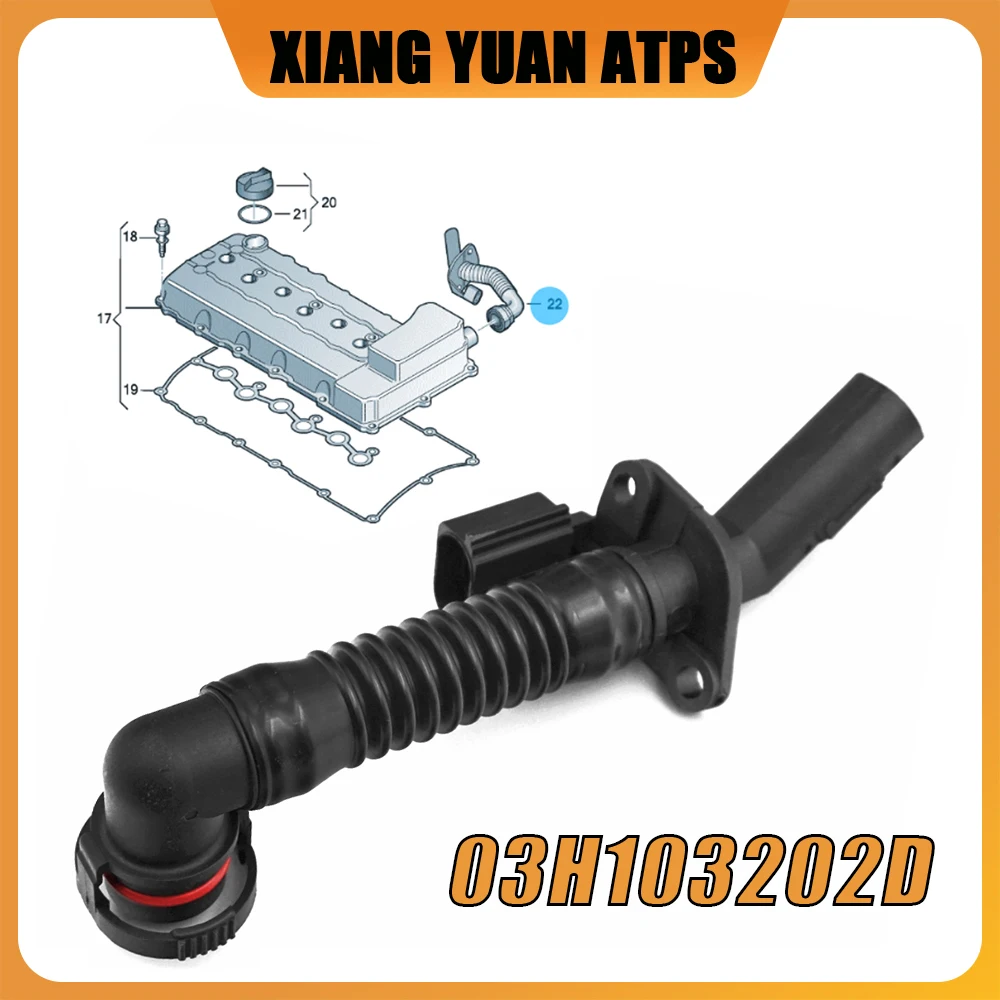 03H103202D Cylinder Head Cover Breather Vent Hose For Audi Q7 06-10,VW CC B7 Passat Phaeton Touareg 2005-18 3.6 Car Accessories