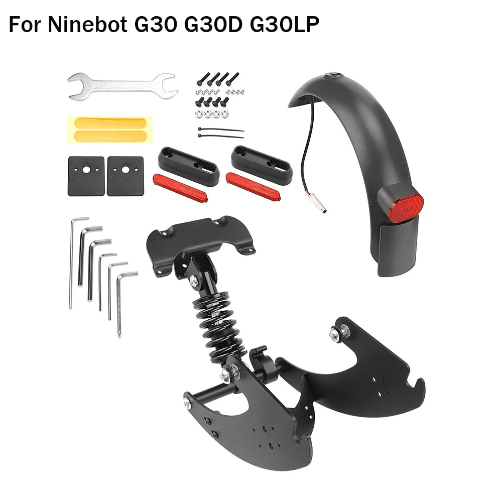 

Electric Scooter Modified Rear Suspension Shock Absorber Kit & Mudguard Taillight Parts Accessories For Ninebot G30 G30D G30LP