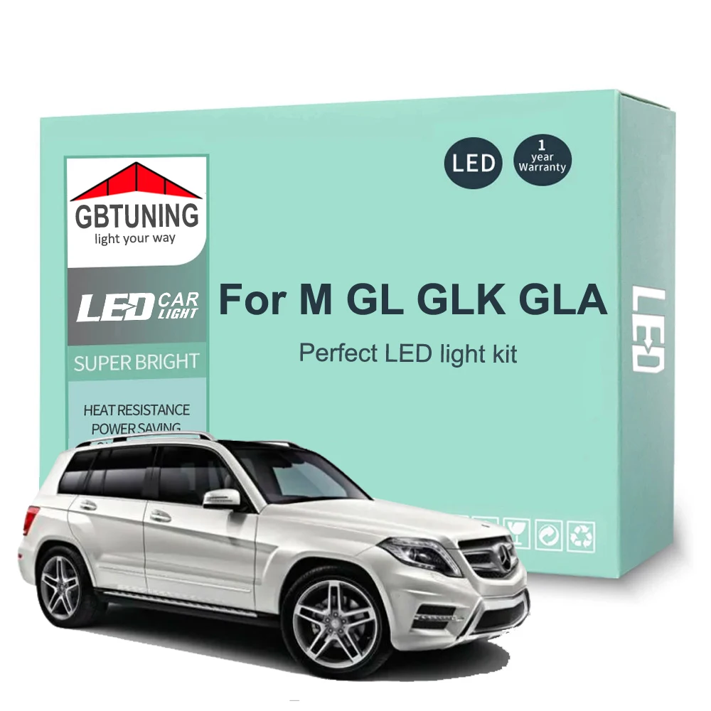 Oświetlenie wewnętrzne LED Canbus do Mercedes Benz M ML GL GLK GLA GLC Class W163 W164 W166 X164 X166 X204 X156 X253 Akcesoria samochodowe
