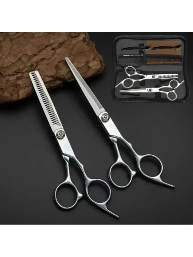 1/7-teiliges Professionelles Friseurscheren-Set - Edelstahl Salon-Friseurwerkzeuge, Haarschneide-/Ausdünnungs-Kit für Friseure