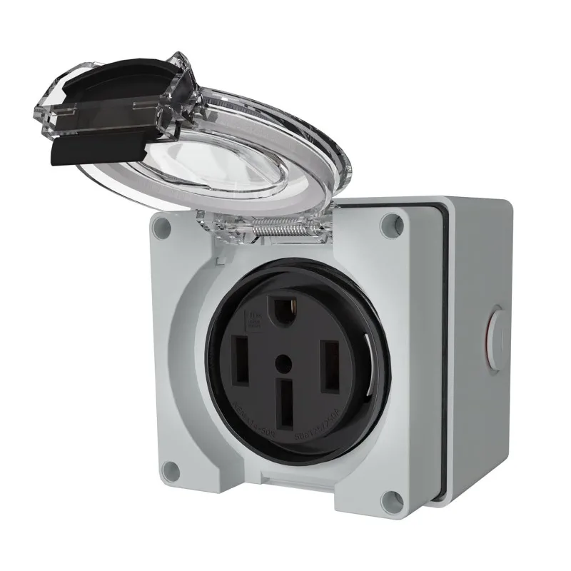 Outdoor waterproof generator plug socket Waterproof socket for RV generator New energy vehicle charging socket