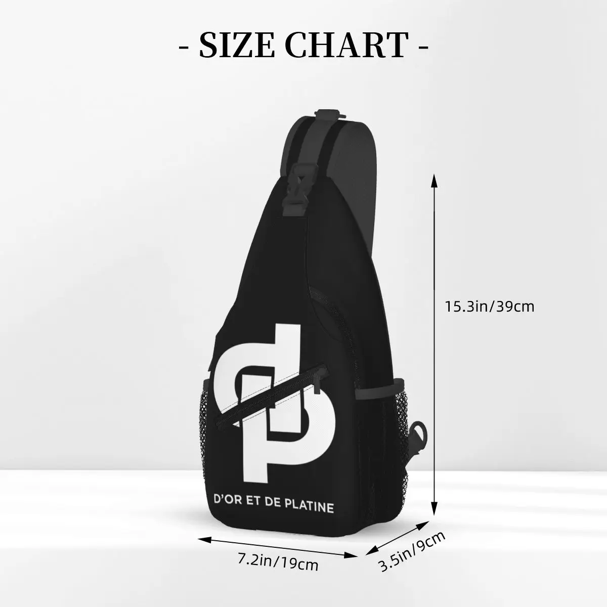 D'or Et De Platine Small Sling Bags Chest Crossbody Shoulder Backpack Outdoor Hiking Daypacks D&P Logo Printed Satchel