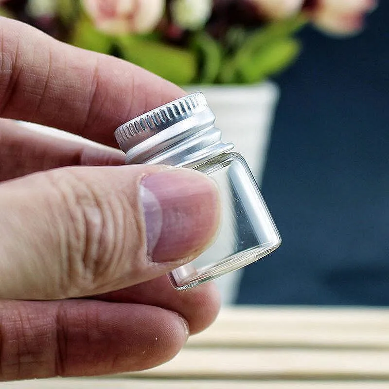 1PCS 5ML/10ML/15ML/20ML Cute Clear Glass Bottles with Cork Stopper Empty Spice Bottles Jars DIY Crafts Vials