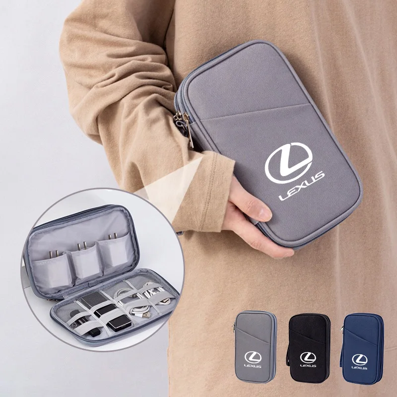 

NEW Waterproof Car key car driver's license USB Earphone Storage bag for Lexus ES300 RX330 RX300 GS300 IS250 NX RX LX GX GS CT