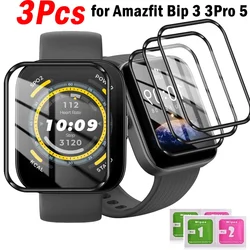 Screen Protector for Amazfit Bip 5 Flexible Soft Protective Film for Amazfit Bip3 Bip3Pro Bip5 Smartwatch Full Coverage Film