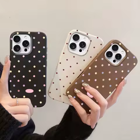 Creative Full Screen Polka Dots Phone Case For Xiaomi Mi 15T 14T Pro 15 Ultra POCO X7 X6 X5 Pro F7 F6 F5 X3 GT M4 M6 M7 X4 NFC