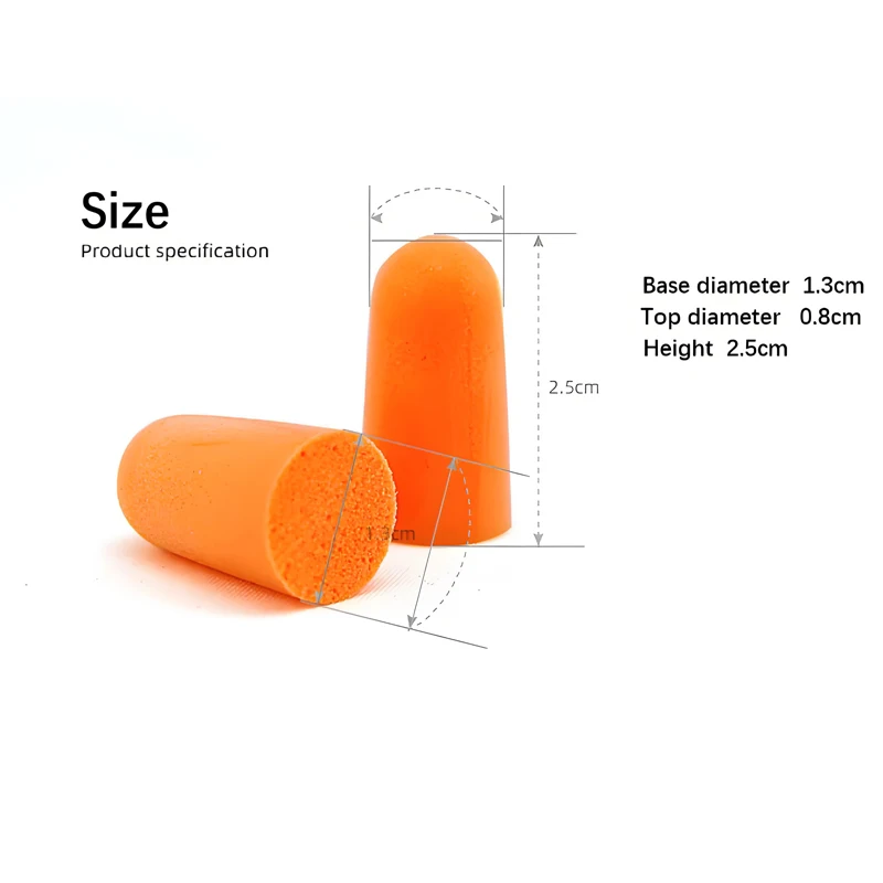3M Earplugs 1100 1110 Pack of 2 Foam Ear Protection Noise Resisitant No Tearing Anti Dirt Good Resilience Work Study Rest Sleep