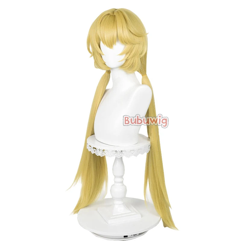 Bubuwig Synthetic Hair Hook Cosplay Wigs Honkai: Star Rail Hook 90cm Women Long Straight Yellow Ponytail Wig Heat Resistant