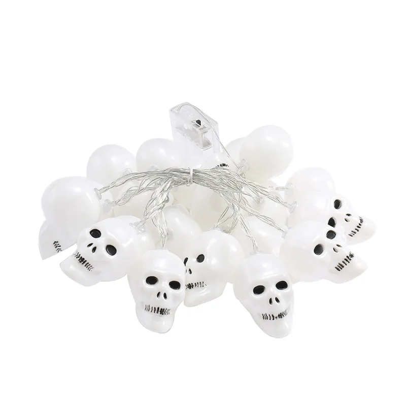 Decorazione di Halloween Skull LED String Lights capodanno Indoor Atmosphere Room batteria USB Lights Outdoor Festival Waterproof 249