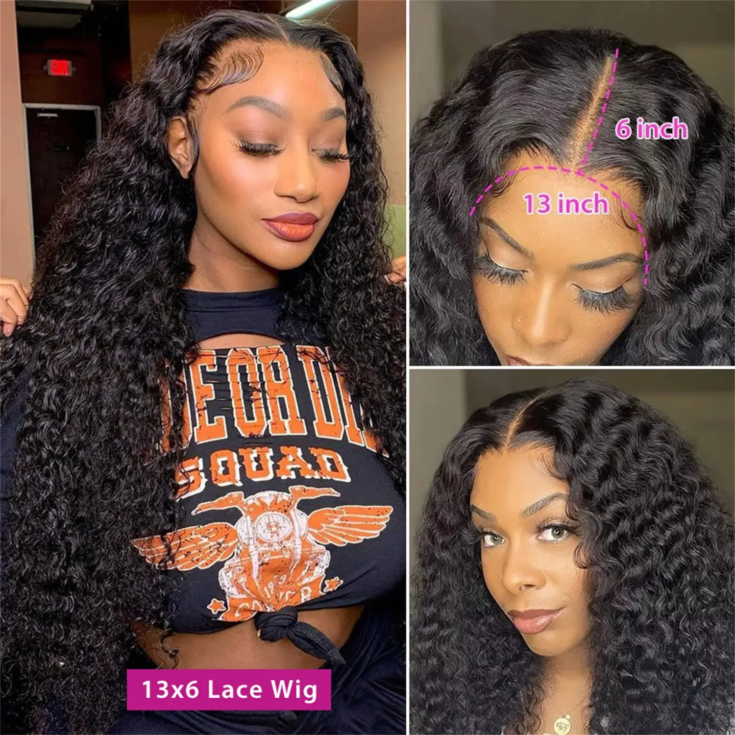 Transparent 13x6 Lace Frontal Wig Curly Human Hair  Wig Curly Lace Front Human Hair Wig Brazilian Wigs On Sale