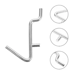 5 Pcs Stainless Steel Pegboard Hooks Display Rack Hangers Perforated Wall Peg Hooks Interior Accessories Rear Rack ganizers