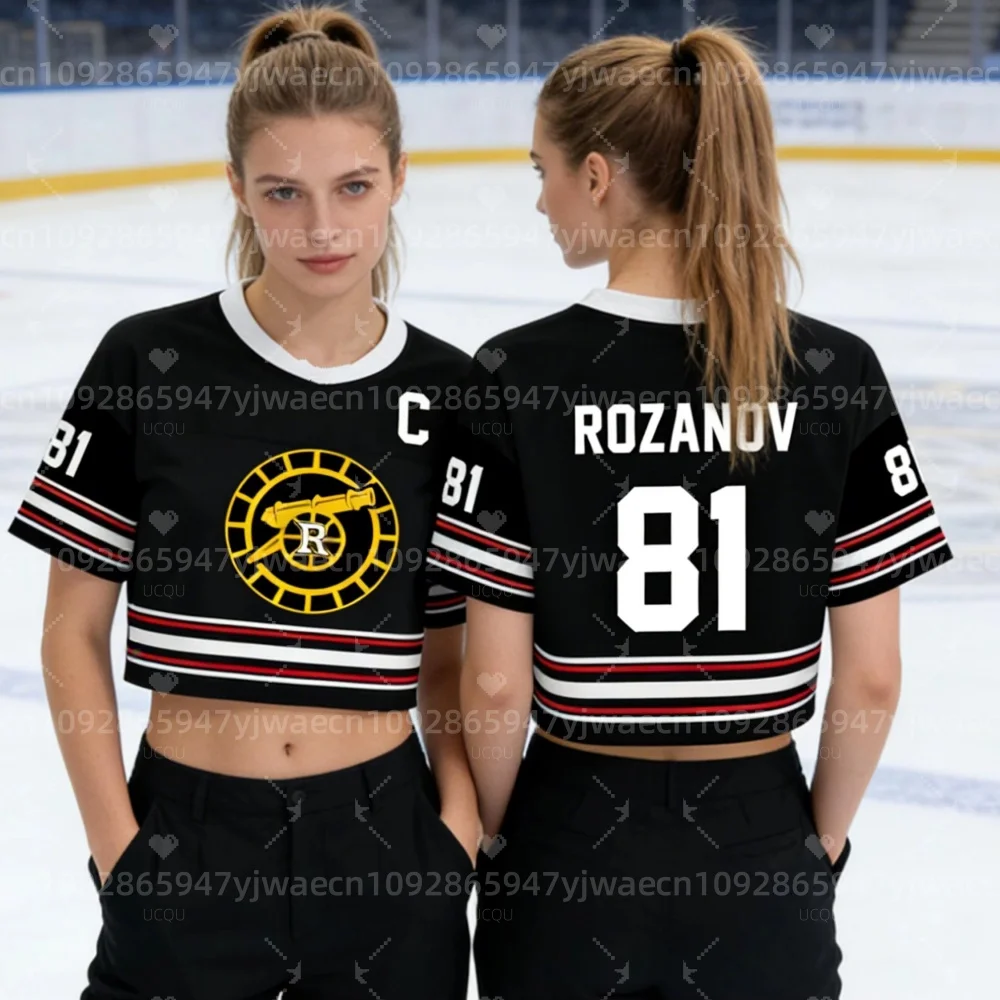 NEU: Beheizbares Rivality-Crop-Top-Trikot für Damen, ROZANOV & HOLLANDER Fußballtrikot, sexy Damenbekleidung, kurzärmeliges T-Shirt