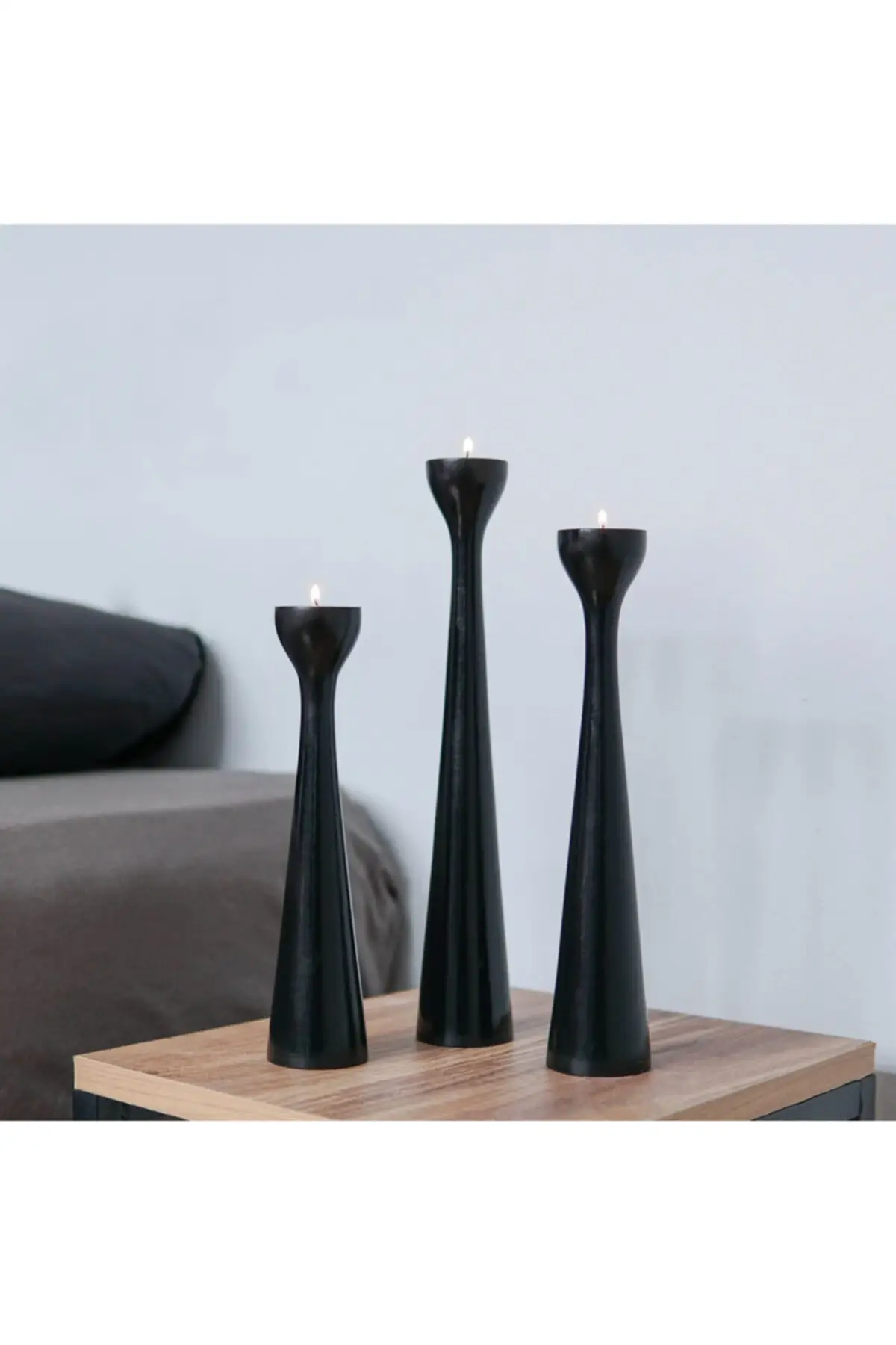 Black Swan Decorative Wooden Candlestick Candle Holder Set of 3 Sets Decorative Christmas Scented Gifts Home Office Design Yoga