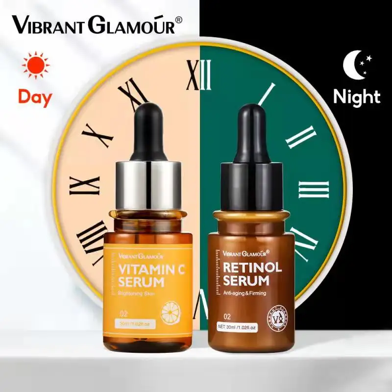 VIBRANT GLAMOUR Retinol Face Serum Moisturizing Whitening Firming Fade Fine Lines Anti-wrinkle Anti-aging Deep Care Essence 30ML