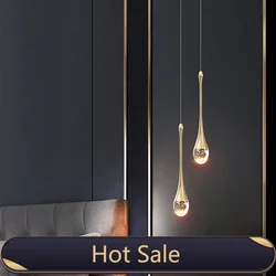 Bubble Crystal Pendant Lights for Bedroom Bedside Hotel Bathroom Hanging Lamp Led Glass Modern Ceiling Chandeliers Double
